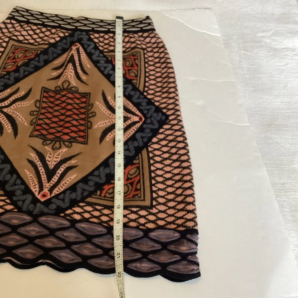 M Missoni Skirt Womens 4 3D Knit Alpaca Blend Iconic Pattern Italy Gossip Girl - Picture 12 of 13